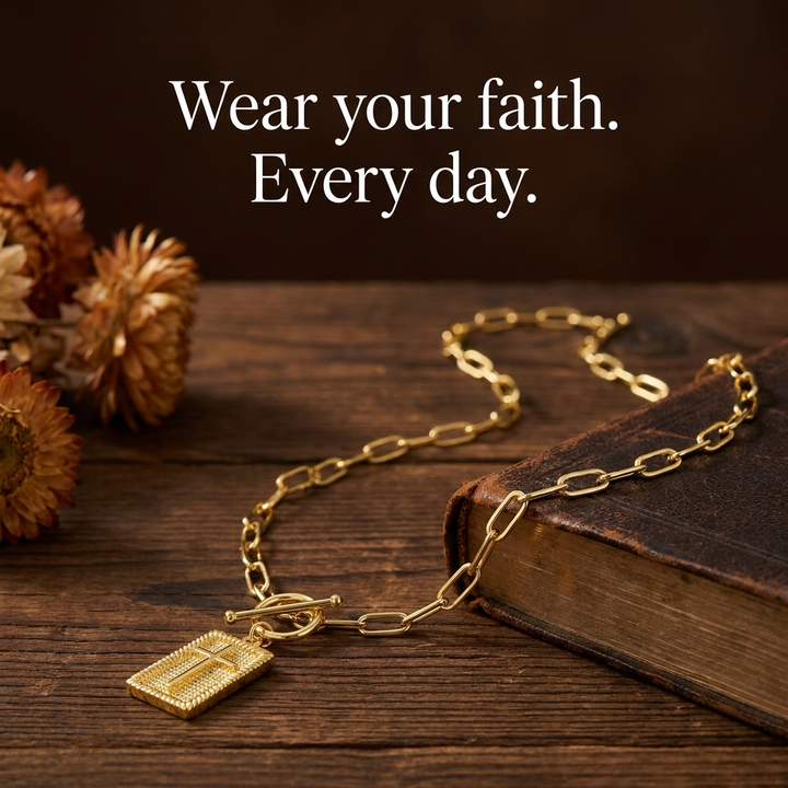 Faithful Cross Tag Necklace