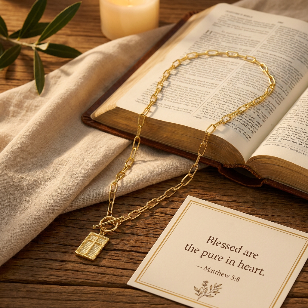 Faithful Cross Tag Necklace