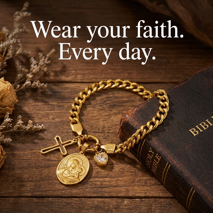 Grace Madonna Charm Bracelet