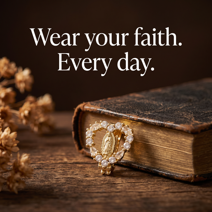 Grace Virgin Mary Drop Earrings
