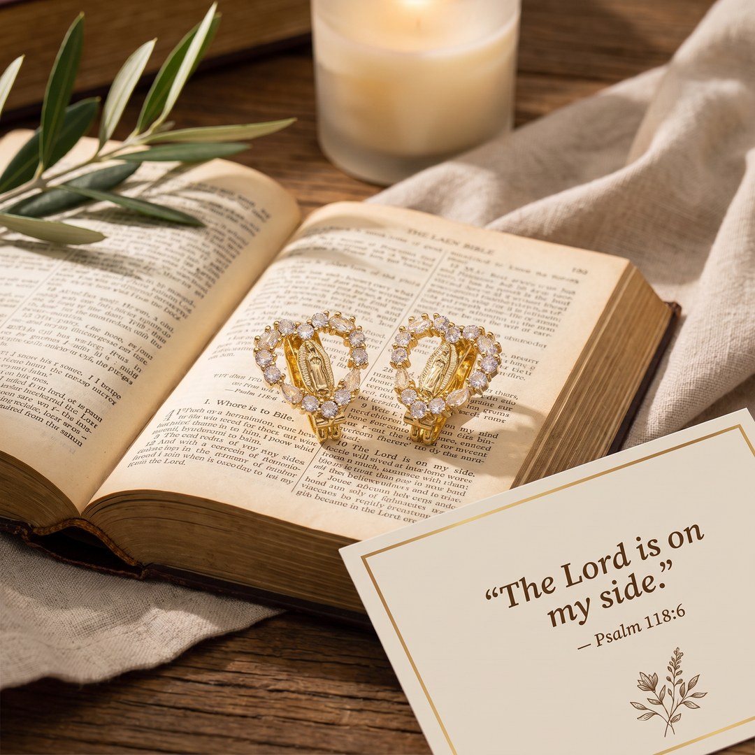 Grace Virgin Mary Drop Earrings