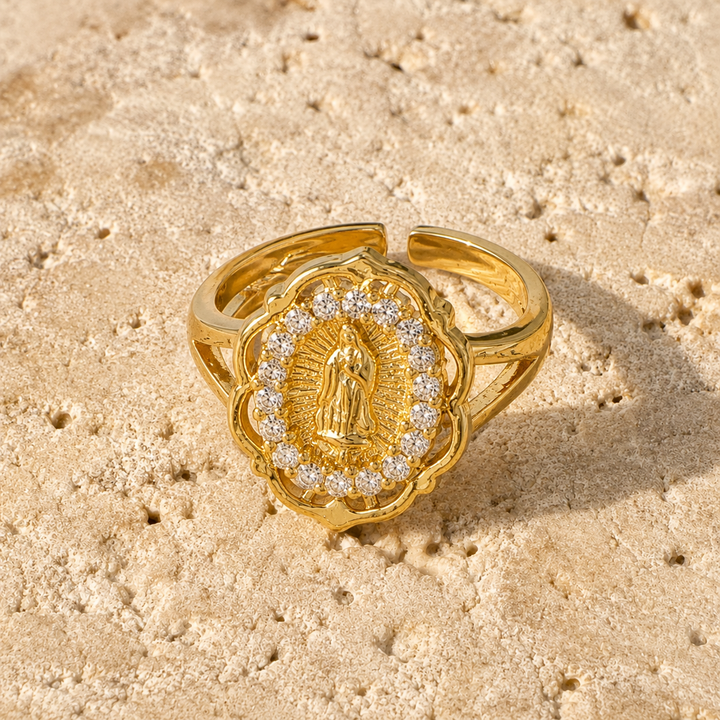 Grace Virgin Mary Medallion Ring