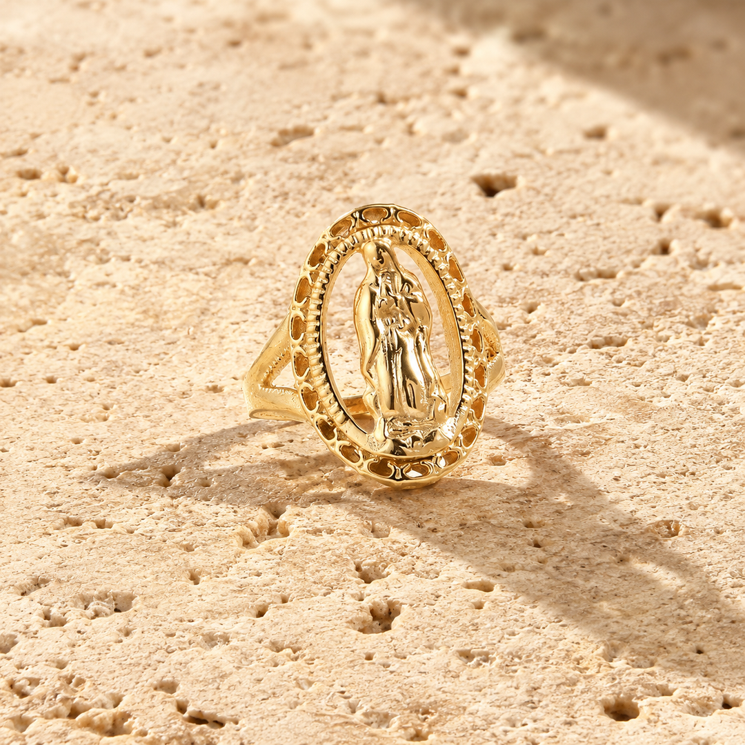 Grace Virgin Mary Oval Ring