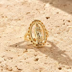 Grace Virgin Mary Oval Ring