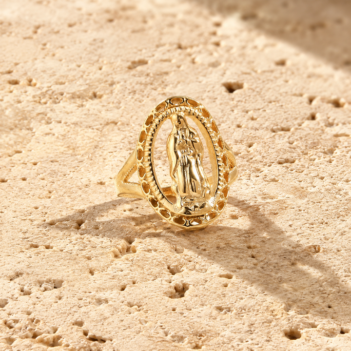 Grace Virgin Mary Oval Ring