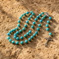Graced Cyan Alloy Rosary
