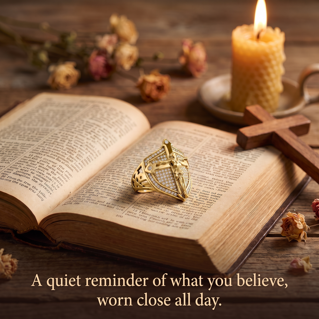Guardian Cross Shield Ring
