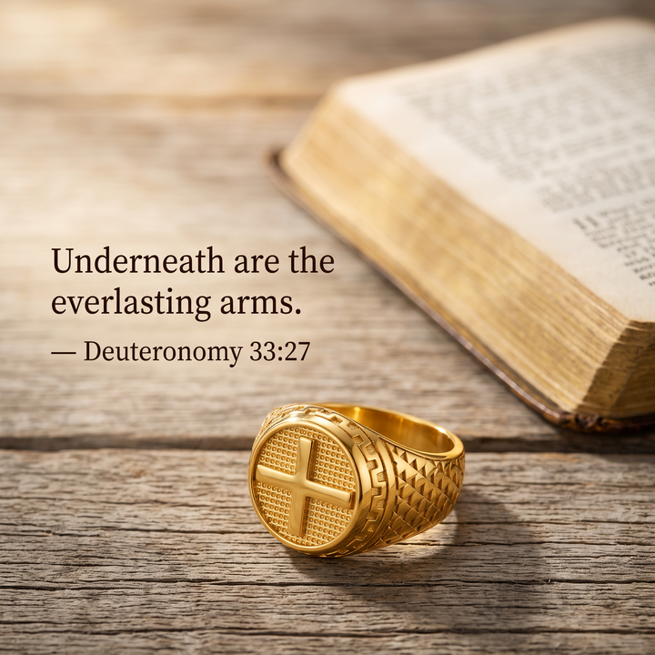 Guardian Cross Signet Ring