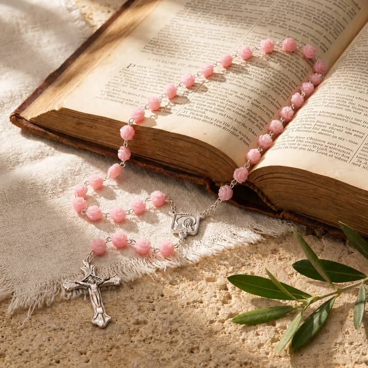 FREE TODAY: Holy Pink Rose Rosary