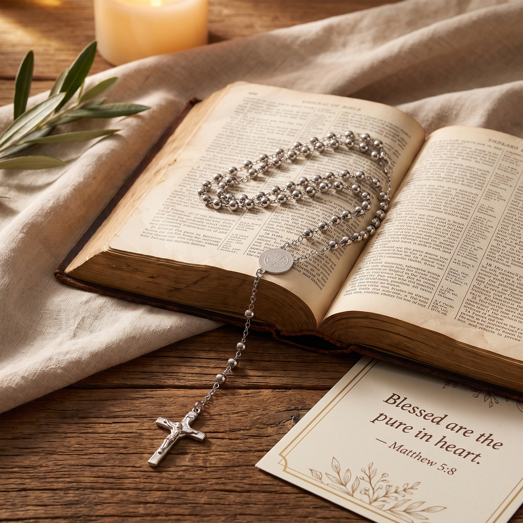 Blessed Silver Rosary