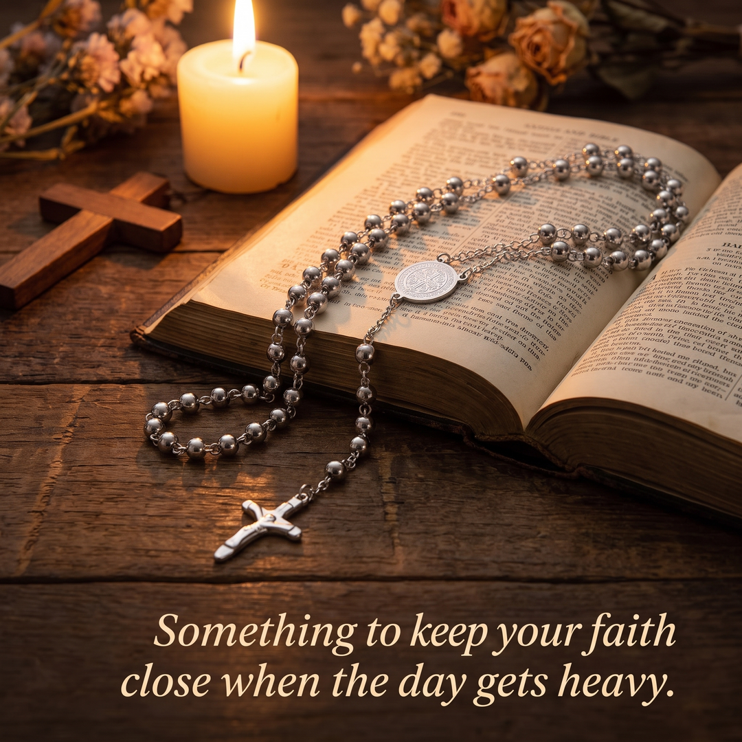 Blessed Silver Rosary