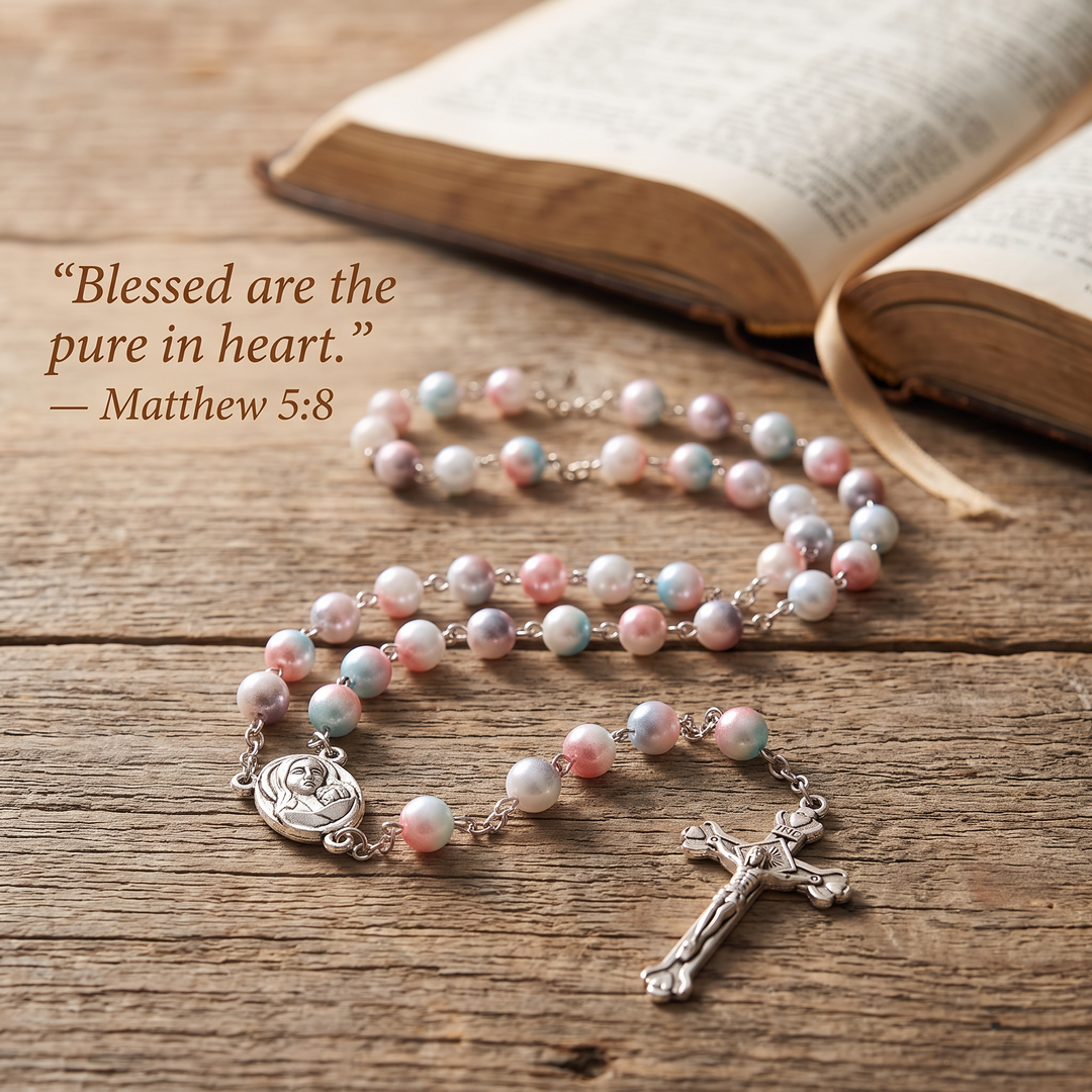 Divine Pastel Bead Rosary