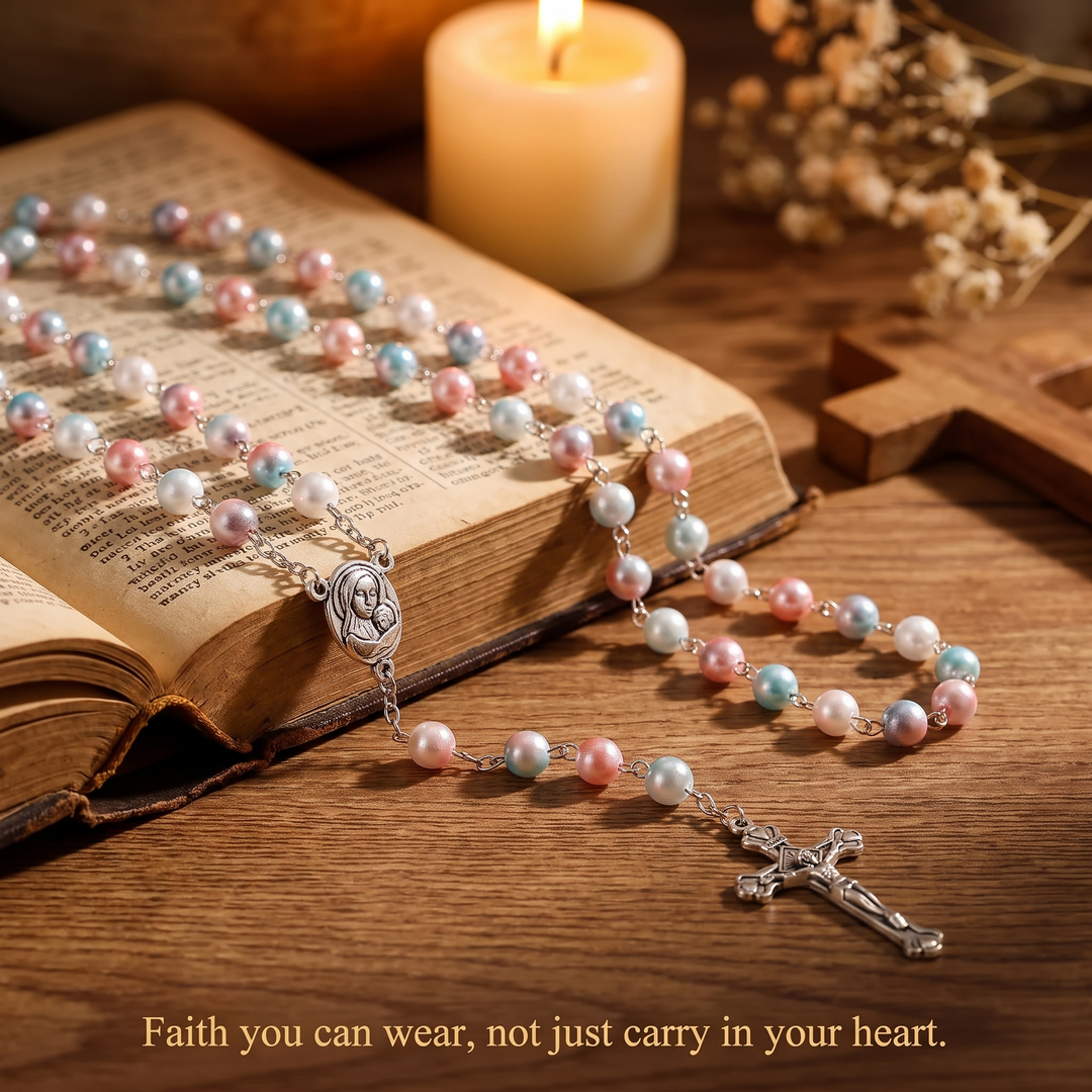 Divine Pastel Bead Rosary