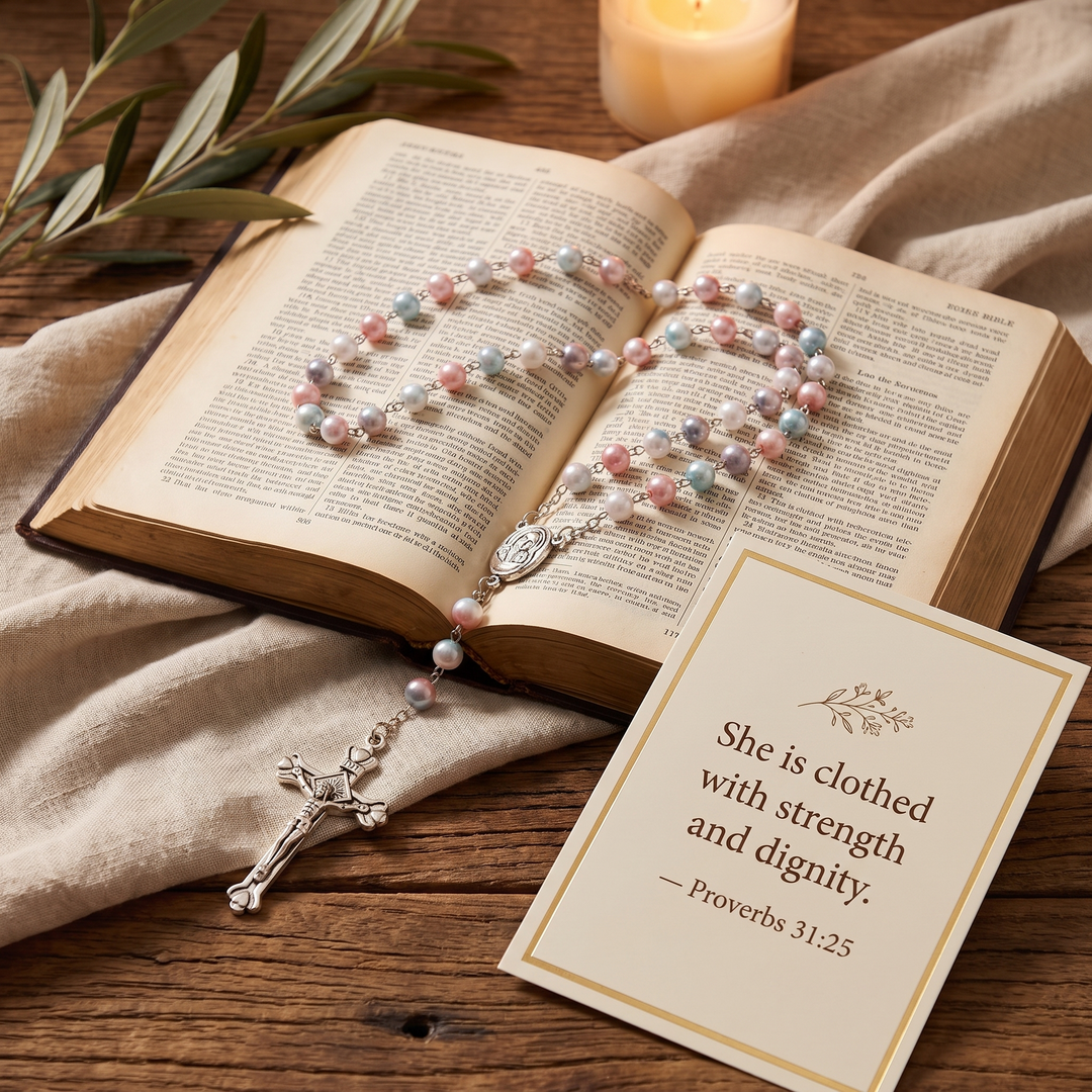 Divine Pastel Bead Rosary