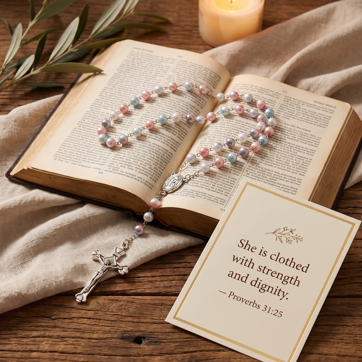 Divine Pastel Bead Rosary