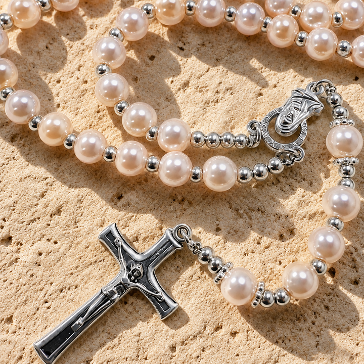 Grace Pink Pearl Rosary