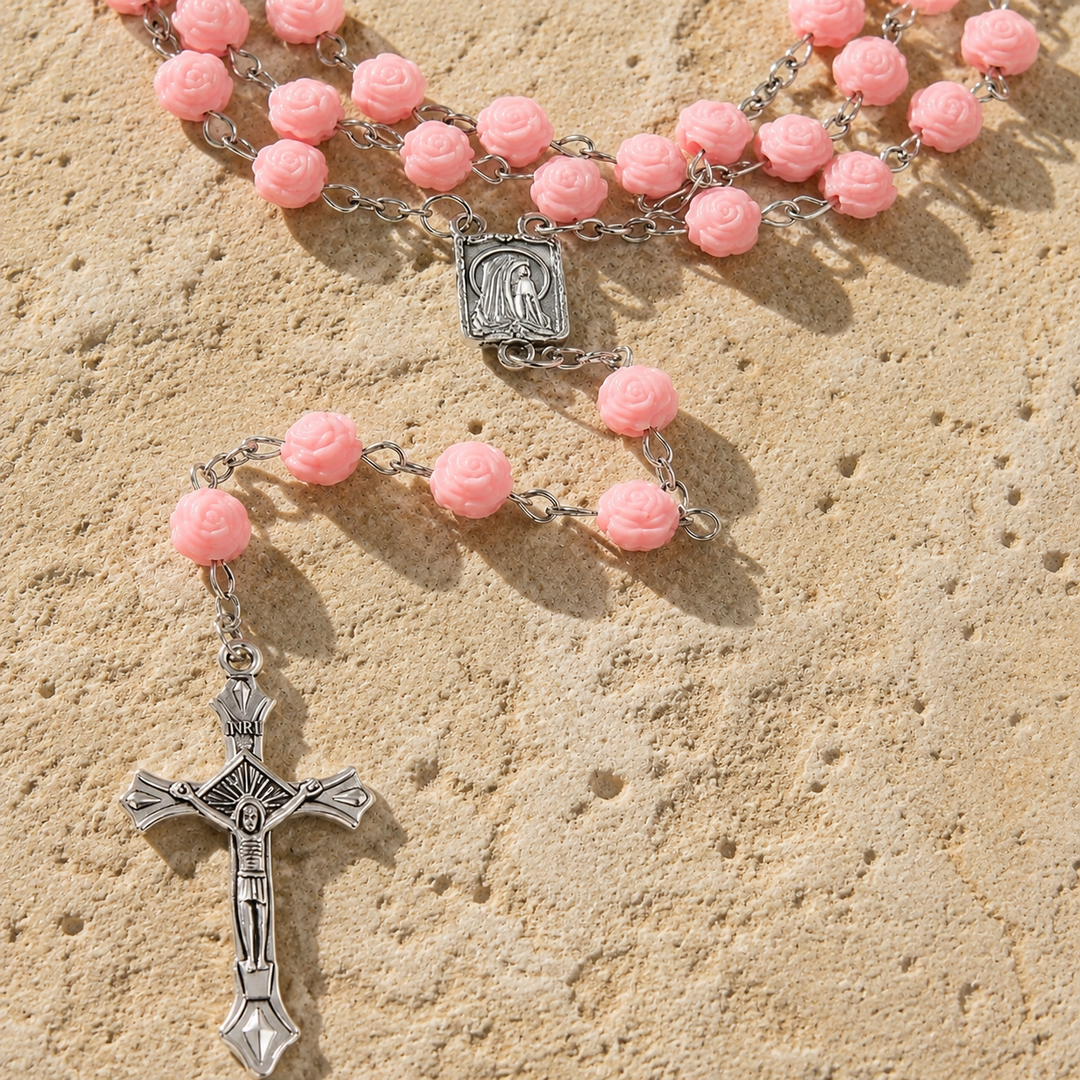 Holy Pink Rose Rosary