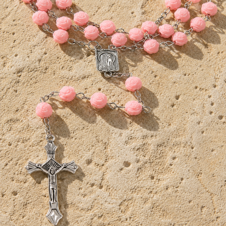 Holy Pink Rose Rosary