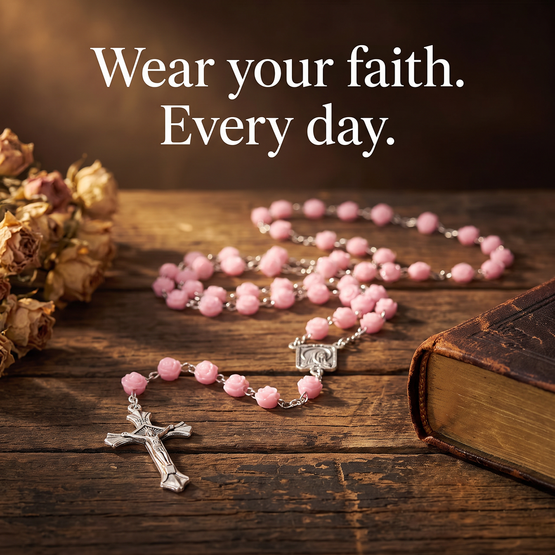 Holy Pink Rose Rosary