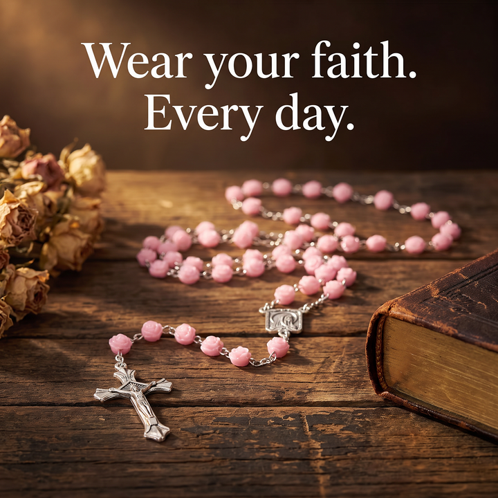 Holy Pink Rose Rosary