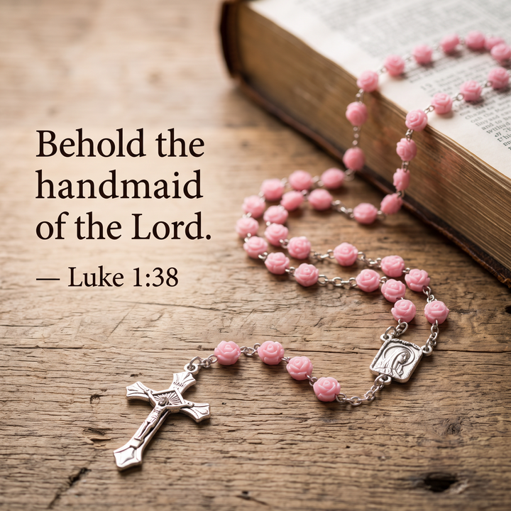 Holy Pink Rose Rosary