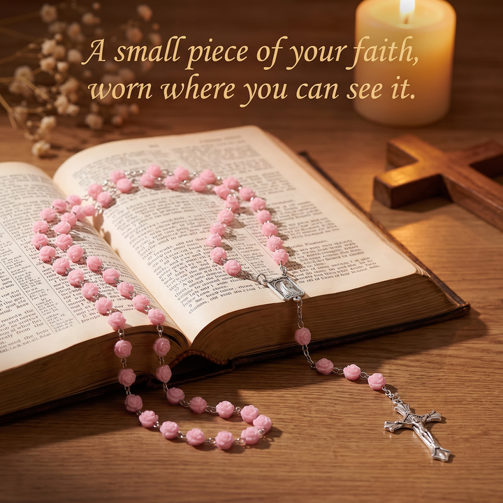 Holy Pink Rose Rosary