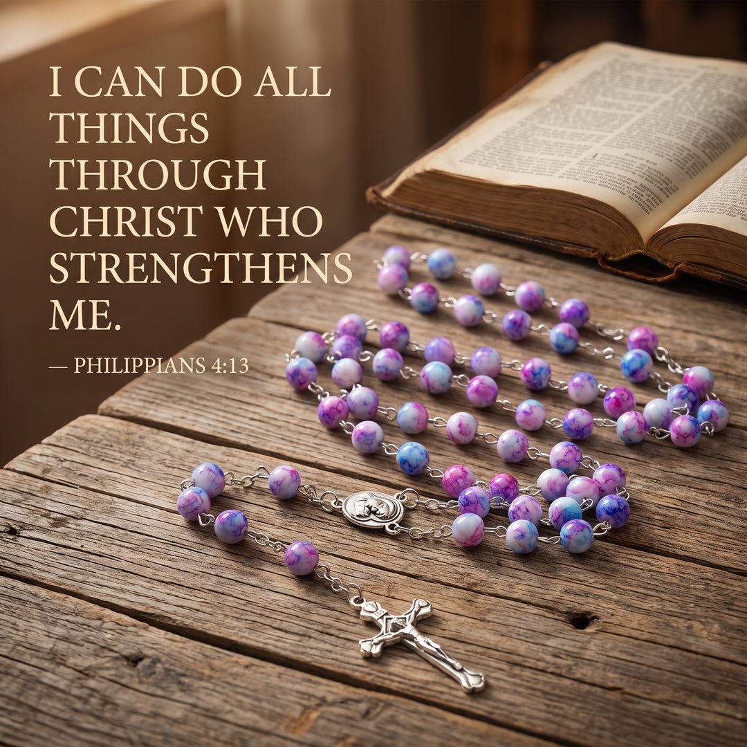 Grace Purple Glass Rosary