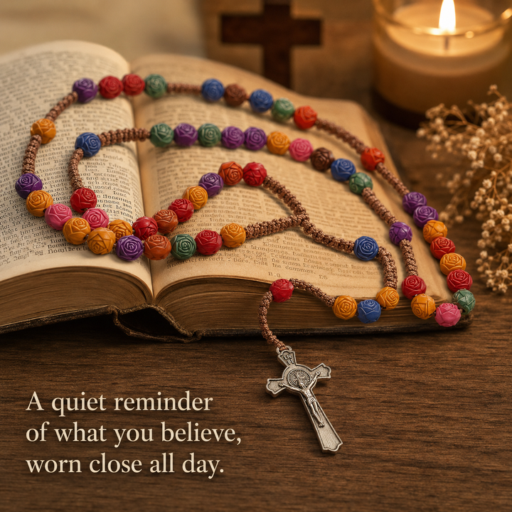Sacred Carved Rose Rosary