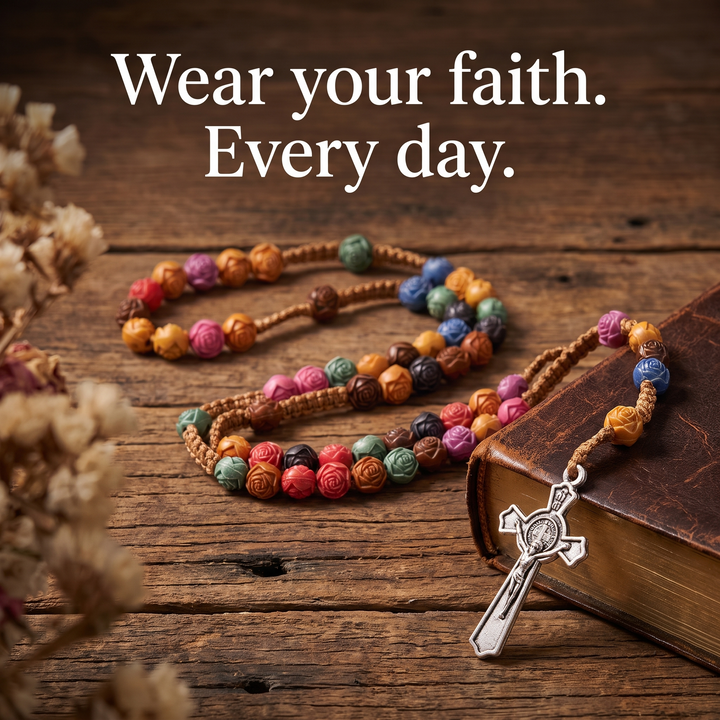 Sacred Carved Rose Rosary