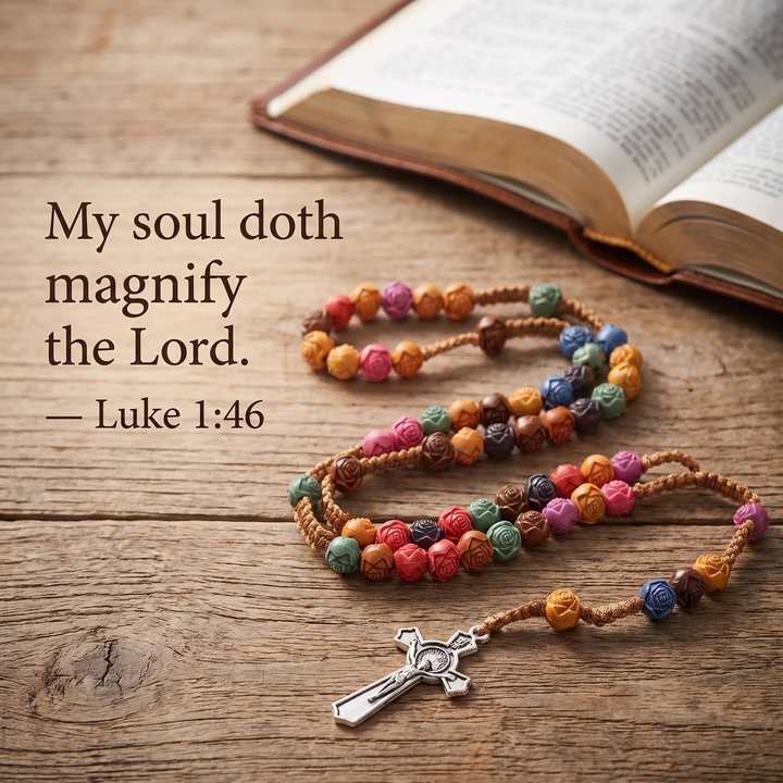Sacred Carved Rose Rosary