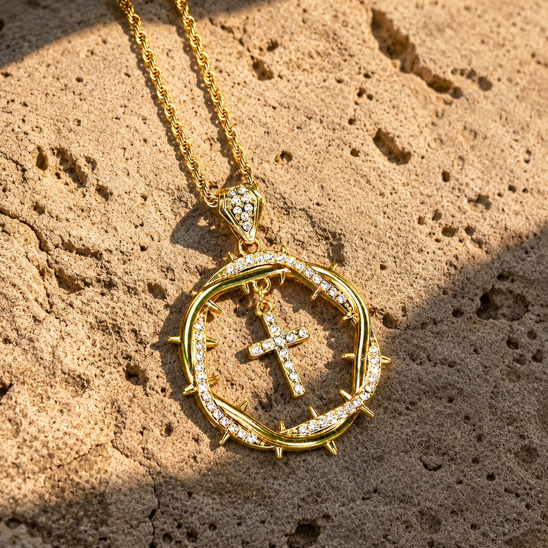 Redeemer Crown Cross Necklace