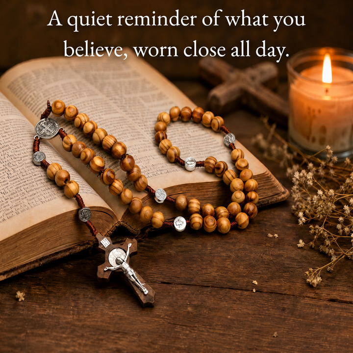 Sacred Wooden St. Benedict Rosary
