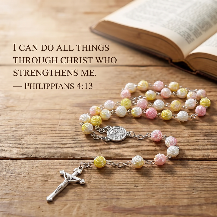 Sacred Rose Bead Rosary
