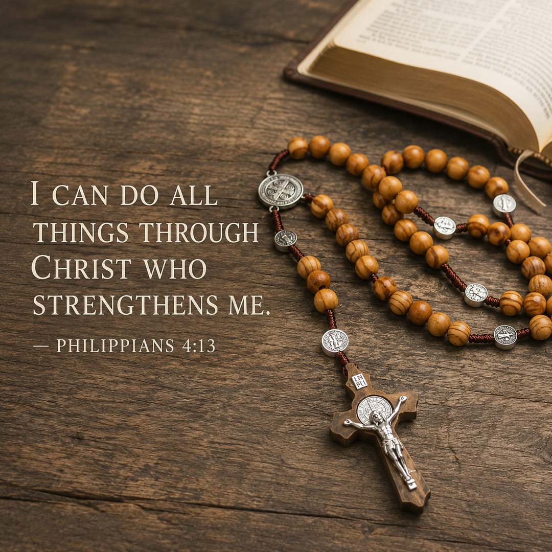 Sacred Wooden St. Benedict Rosary
