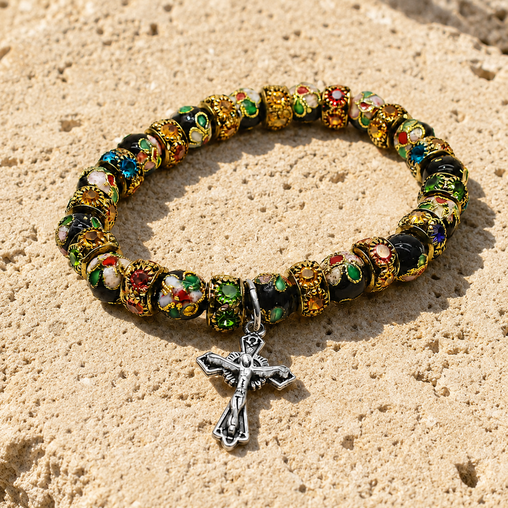 Sacred Cloisonné Bead Bracelet