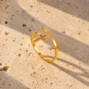 Sacred Cross Adjustable Ring