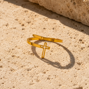 Sacred Cross Adjustable Ring