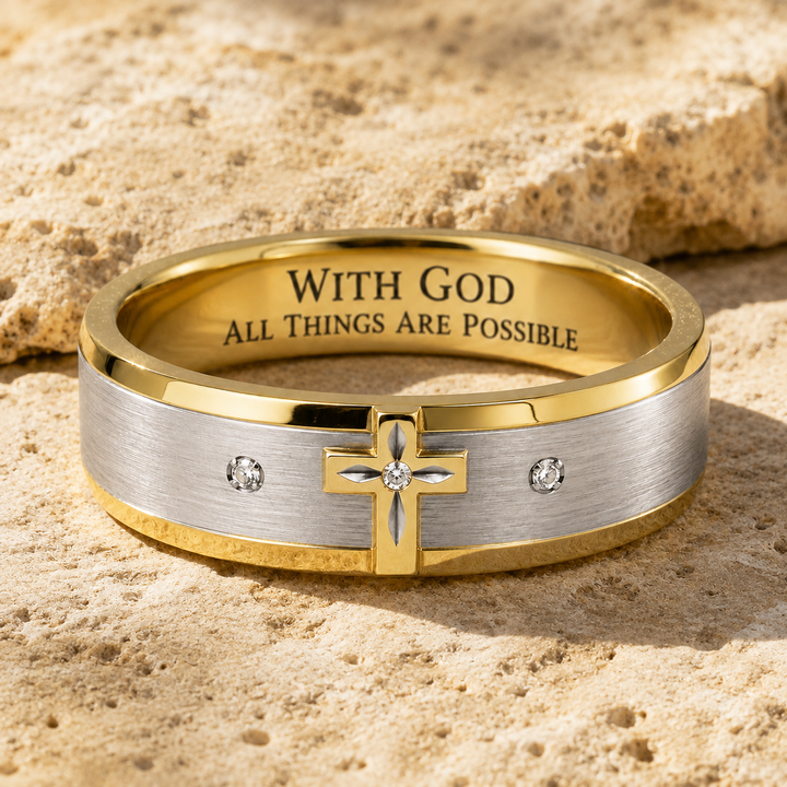 Sacred Cross Band Ring