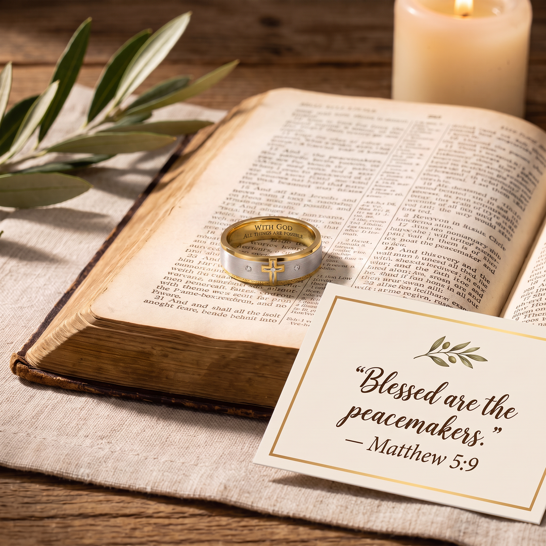 Sacred Cross Band Ring