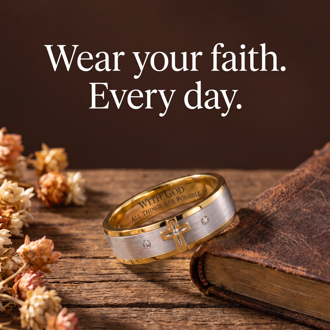 Sacred Cross Band Ring