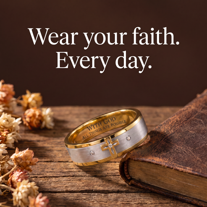 Sacred Cross Band Ring