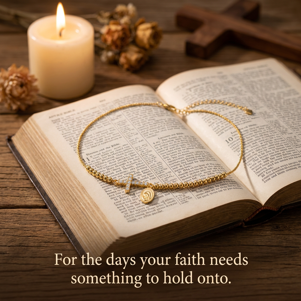 Sacred Cross Medal Bracelet