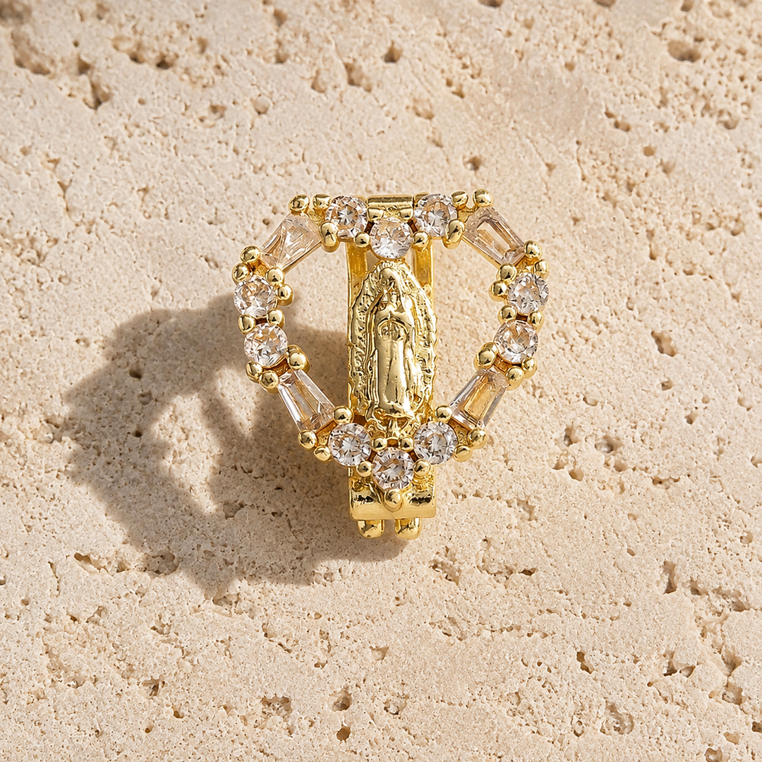 Sacred Guadalupe Heart Earrings
