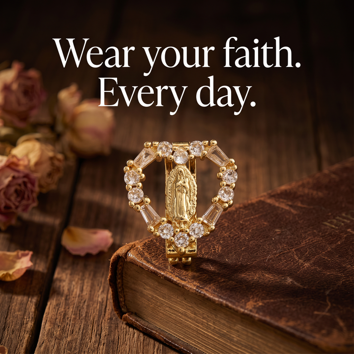 Sacred Guadalupe Heart Earrings