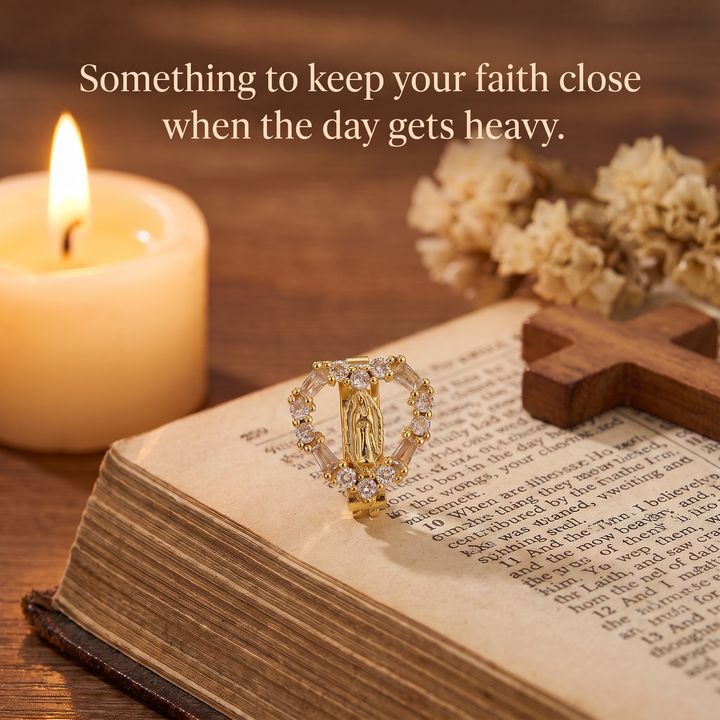 Sacred Guadalupe Heart Earrings