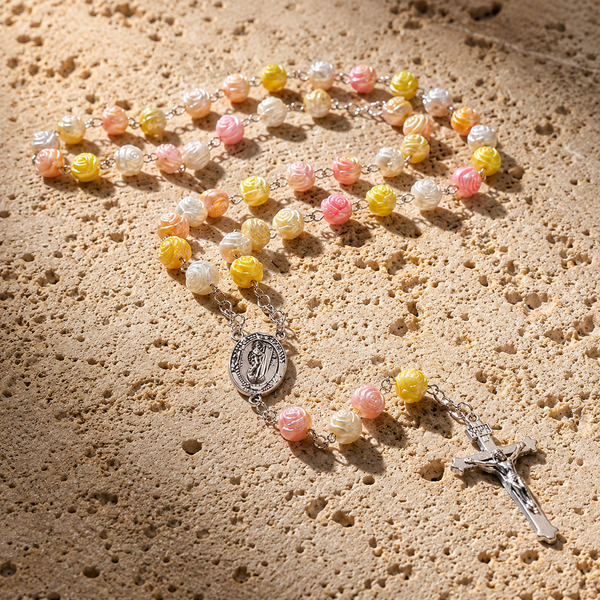 Sacred Rose Bead Rosary