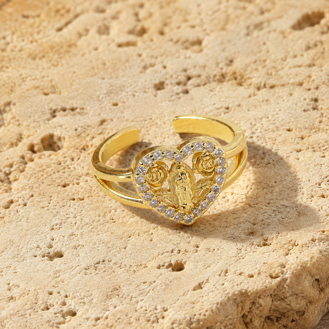 Sacred Virgin Mary Heart Ring