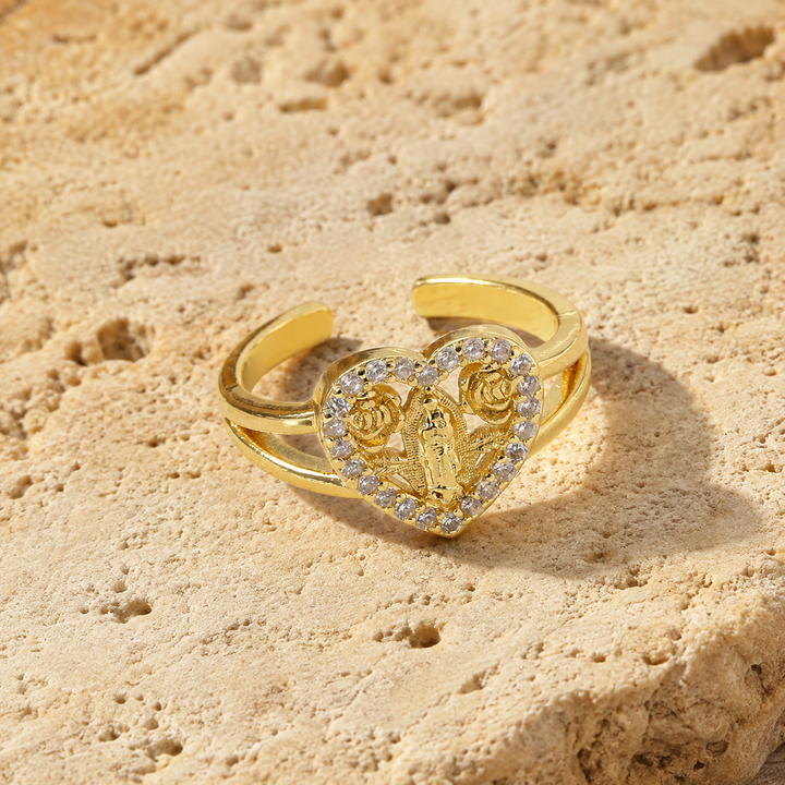 Sacred Virgin Mary Heart Ring