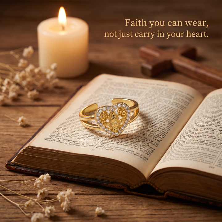Sacred Virgin Mary Heart Ring