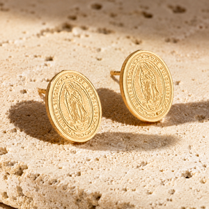 Sacred Virgin Mary Stud Earrings